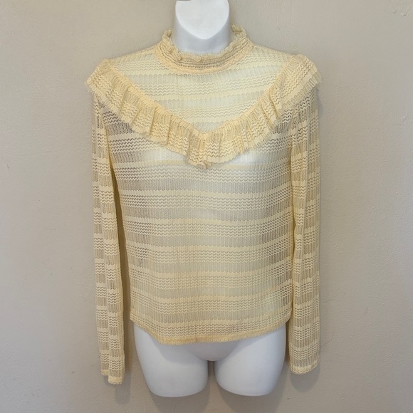 Topshop Tops - Topshop Cream Lace Blouse